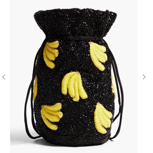 Ganni Handbags - NWT GANNI Beaded Banana bag, purse drawstring pouch